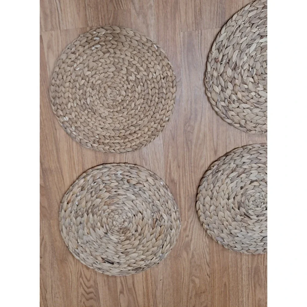 6 Braided Natural Wicker Water Hyacinth Placemats 15